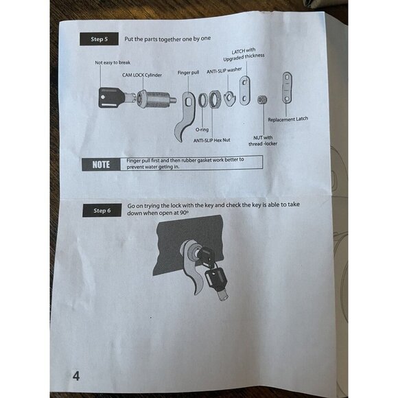Tubular Cam Lock Set NIB – Cabinet Hardware Lock with Keys, New In Box - Picture 3 of 3
